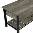 thumbnail image 4 of Pemberly Row 48" Open-Top Storage Bench with Shoe Shelf in Gray Wash, 4 of 7