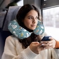 thumbnail image 6 of Xecao Snowflake Scarf Snowman Print Memory Foam Cervical Neck Pillow Versatile U-Shaped Pillows for Home,Office,Camping,Travelling,Soft Washable Cover, 6 of 8
