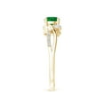 thumbnail image 3 of ANGARA Natural Emerald and Diamond Twisted Vine Engagement Ring in 14K Yellow Gold for Women (Size-5mm) | May Birthstone, Birthday, Anniversary, Jewelry Gift for Women | Natural Emerald Ring, 3 of 10