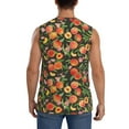 thumbnail image 4 of Pofeuu Fruits Peach Print Men's Muscle T-Shirt, Sleeveless, Muscle Tank, Classic Muscle Tee Top For Men Casual Sleeveless Muscle T-Shirt Trendy Clothes-3X-Large, 4 of 7
