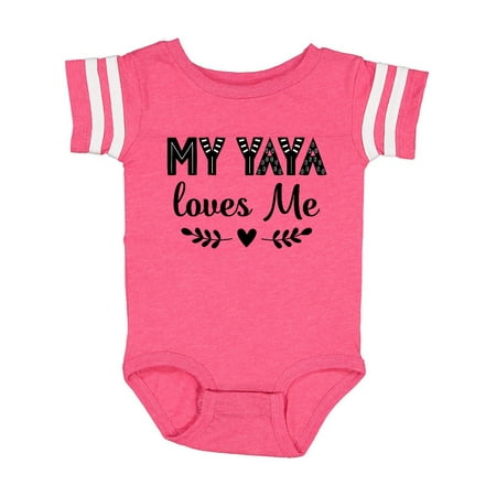 

Inktastic My Yaya Loves Me Grandchild Outfit Gift Baby Girl Bodysuit