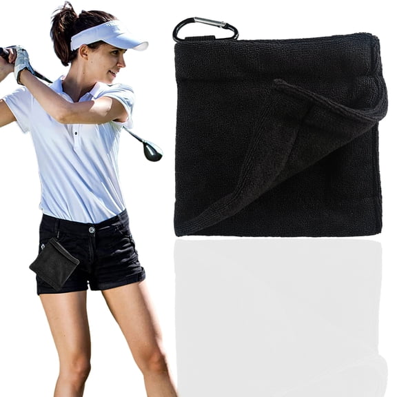 Towel Golf Cleaning, Clip Quick-Dry, Club with Putting Style Design, Supply for Husband Father, Women Men Accessory, Useful Piece for Boyfriend Him Daily Use Outdoor Home Sports Course Equipment