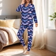 thumbnail image 3 of DISNIMO Bat Print 2 Pack Pajama Sets for Women Long Sleeve Top and Long Pants Casual Fashion Sleepwear Button Down Nightwear Pj Sets, (Available in Plus Size), 3 of 6