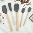 thumbnail image 3 of Flex-Core Spatula Wood Handled Set (Set of 5) - Charcoal, 3 of 6