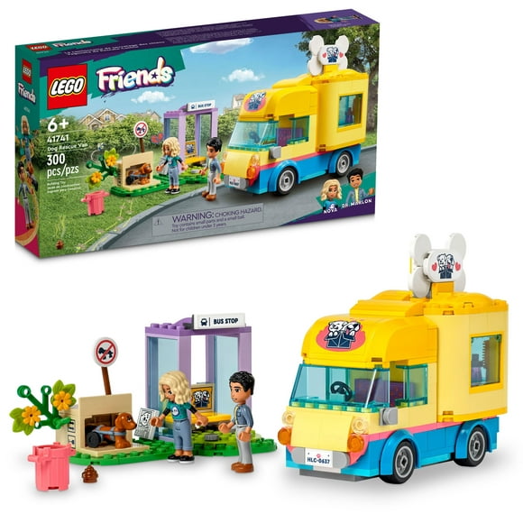 LEGO Friends Dog Rescue Van 41741 Building Toy - Mobile Rescue Center Playset, Featuring Nova and Dr. Marlon Mini-Dolls, Dog Figure, and Toy Van, Great Birthday Gift Idea for Kids Ages 6+