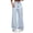 BU1, variant on HXWCHs High-Waisted Women's Jeans Slim Fit & Comfortable Women's Distressed High Rise Wide Leg Flare Denim Pants with Rhinestone Embellishments for Casual Daily Wear Blue S