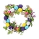 thumbnail image 2 of Corona de conejito de Pascua | Guirnalda de mimbre redonda de 8 pulgadas, plástico verde | Decoración de puerta festiva de primavera para el hogar y la tienda | Decoración colgante duradera para, 2 of 6