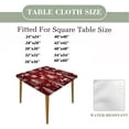 thumbnail image 4 of Christmas Square Fitted Tablecloth with Elastic Edged Decorative Kitchen Dining Table Cloth Cover, Fitted for 36"x36" Square Table, Style 86, 4 of 4