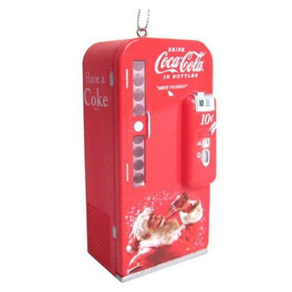Kurt Adler Coke Santa Vending Machine Vintage Look Holiday Ornament