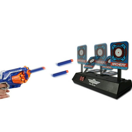 Electronic Digital Target for Water Guns - Auto-Reset Intelligent Light Sound Effect Scoring Targets Toys Christmas Gift for Boys and (Best Hog Hunting Gun Light)