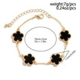 thumbnail image 6 of Fashion personality five-leaf flower bracelet men's trend hip-hop Bracelet Men hand jewelry, 6 of 6