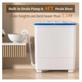 thumbnail image 4 of Portable Washing Machine, Twin Tub Washing Machine Laundry Compact Washer spinner Combo with 20lbs capacity, 12Lbs Washer and 8Lbs Spinner dryer for Apartments RVs and Dorms, 4 of 6