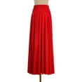 thumbnail image 7 of Zaldita Womens Long Full Circle Flamenco Skirt Solid Color Ruffle Ballroom Dance Performance Skirt Red 4XL, 7 of 7