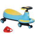 thumbnail image 1 of Qaba Kids Wiggle Car with Parent Traction Rope, Music, Light, Blue, 1 of 10