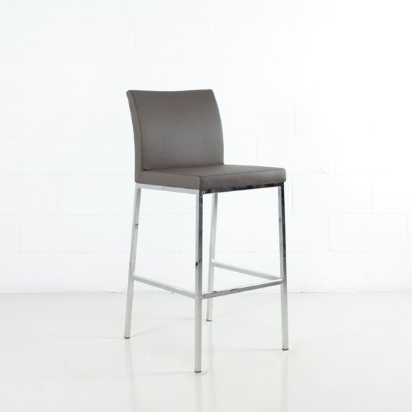 Kahlo Leatherette & Stainless Steel Bar Stool (26-inch/ 30-inch)