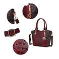 thumbnail image 6 of MKF Collection Kristal Women's Tote Bag Signature Vegan Leather Handbag Purse by Mia K - Burgundy, 6 of 7