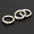 thumbnail image 2 of 10Pcs Round Spring Snap Hooks Carabiner Strap Jewelry Circle Anklet Link Purse Bag for Key Chains Key Argent 20mm, 2 of 8
