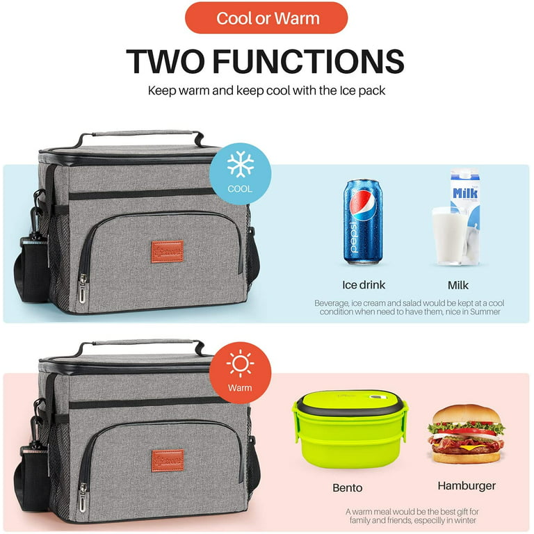 AstroAI 24 Can/15L Lunch Box Cooler Bag, for Picnic, School and