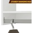 thumbnail image 6 of Tall Hanging Modular Closet System, Wall‑Mounted Closet Organizer with Storage Shelf and Garment Hanging Rod, 19.5" Wide, White, 6 of 7