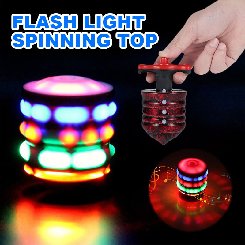 Spinning Colorful Gyro Flash Light Red Laser Line Gyro Music Gyroscope Kids Gift 