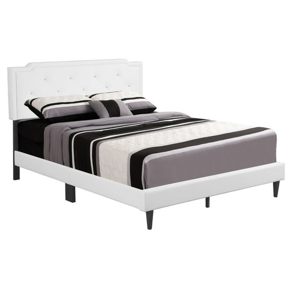 Home Furniture Deb White Adjustable Queen Panel Bed
