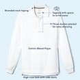 thumbnail image 3 of French Toast Pique Polo School Uniform Shirt with Long Sleeves for Boys and Girls 8 Burgundy, 3 of 6