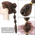 thumbnail image 5 of Bubble Braid Ponytail Extension for Women 18 Inch Long Straight Braided Ponytail Hair Extension Claw Clip in Synthetic Ponytail Hair Pieces, 5 of 16