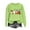 #080-Green, variant on Craaazy Shirts For Women Thanksgiving Printed Loose Round Neck Tops Casual Long Sleeved Sweatshirt Gifts For Women