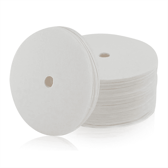 400 Pcs Filtres à Café Percolateur Non Blanchis, Filtre à Café en Papier Jetable de 3,75 Pouces, Filtres à Café Disques Blancs