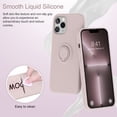 thumbnail image 2 of Compatible with iPhone 13 Pro Case 6.1 inch with Ring Kickstand | Liquid Silicone | Microfiber Linner | Anti-Scratch Full-Body Shockproof Protective Case for iPhone 13 Pro Women Girl - Pink Sand, 2 of 5