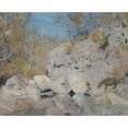 thumbnail image 3 of Tom Roberts 24x20 Black Modern Framed Museum Art Print Titled - In a Corner on the Macintyre, 3 of 5