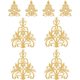 thumbnail image 1 of 8 piezas de 2 estilos de parches bordados florales dorados para planchar, coser y estilo étnico, 1 of 9