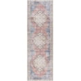 thumbnail image 3 of Mark&Day Washable Rugs, 3x20 Leihoek Traditional Charcoal Runner Area Rug, Blue Orange Grey Carpet for Hallway, Kitchen, Bedroom or Living Room (2'7" x 20' Runner, Machine Washable), 3 of 10