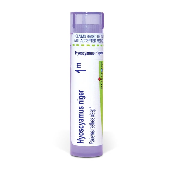 Boiron Hyoscyamus Niger 1M, Homeopathic Medicine for Restless Sleep, 80 Pellets