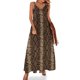 thumbnail image 1 of Vestido de piel de serpiente azul con estampado animal, elegante vestido largo con escote en V, estilo bohemio para playa, vestidos largos con tirantes, estilo urbano, vestido oversize, 1 of 7