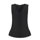 thumbnail image 1 of Gibobby Verano moda damas chaleco cuello en V Color sólido Casual sin mangas Top(Negro,CH), 1 of 5