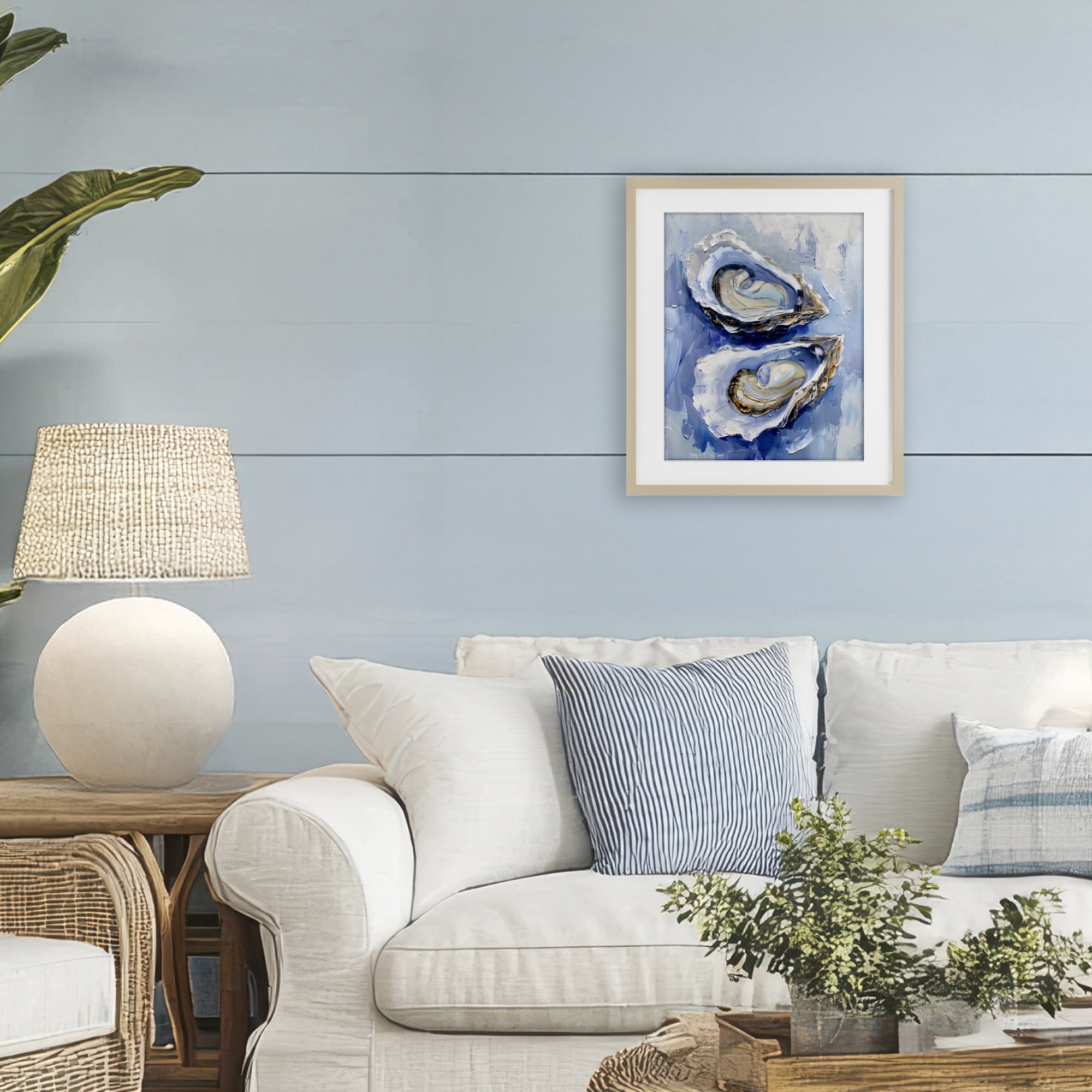 Stupell Industries Oysters On The Half Shell Birch Framed Print Under Glass, design by Creative Studio