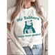 thumbnail image 1 of Women's Funny "My Flabbers" Cartoon Bear Graphic T-Shirt - Light Grey Short Sleeve Crew Neck Casual Top, Machine Washable All-Season Comfort Fit Tee, Bear T Shirt, Everyday Comfort, Playful Design, 1 of 6