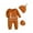 Orange, variant on Otqutp Baby Fashion Outfits Set Boys Girls Long Sleeved Monogram Print Crawler Hat Sock Set for 0 To 9 Months Elastic Outfits 3PCS Fall Winter Clothes