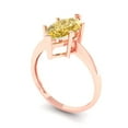 thumbnail image 2 of Solitaire Engagement Ring for Women - 2.5ct Natural Citrine in 18K Rose Gold Promise Ring, 2 of 6