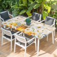 thumbnail image 2 of White Daisy Table Cloths for 6 Foot Rectangle Tables, Spring Floral Elegant Pastoral Botanical Bees Patio Waterproof Elastic Fitted Tablecloths, Washable Rectangular Table Cover for Camping, 2 of 8