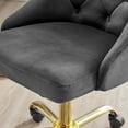 thumbnail image 7 of Modway Distinct Tufted Swivel Performance Velvet Office Chair in Gold Gray, 7 of 7