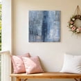 thumbnail image 4 of Canvas Wall Art Blue Abstract Canvas Art Print Vintage Graffiti Pictures Wall Decor for Living Room Bedroom Artwork Decorations Stretched Framed Ready to Hang 12"x12", 4 of 8