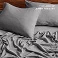 thumbnail image 3 of Bare Home Washed Sheet Set - Premium 1800 Collection - Deep Pocket - 4 Piece - King, Frost Gray, 3 of 6