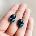 thumbnail image 5 of Natural London Blue Topaz Earrings, 14K Solid Gold Blue Topaz Earrings, Blue Topaz Oval Drop Earrings, December Birthstone, Anniversary Gift, 5 of 7