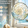 thumbnail image 3 of Rainbow Stained Glass Suncatcher, Spiral Window Hanging Decor with Metal Frame for Home, Art Lovers Gift for Christmas and Birthday, 3 of 5