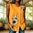 thumbnail image 2 of HONHUZH Womens Summer Tops Dressy Casual Tank Tops Sleeveless Tops Beach Vacation Sun Flower Outfit, 2 of 6