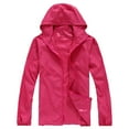 thumbnail image 4 of QHFBli Rain Jacket Women Windbreaker Hooded Jackets Sun Protection Lightweight Jacket Packable Waterproof Rain Coat Hiking, 4 of 4