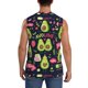 thumbnail image 4 of Fotbe Avocado Love Men's Camiseta sin Mangas Estampada para Hombres, Playera Casual para Gimnasio, Entrenamiento, Playa-3X-Large, 4 of 7