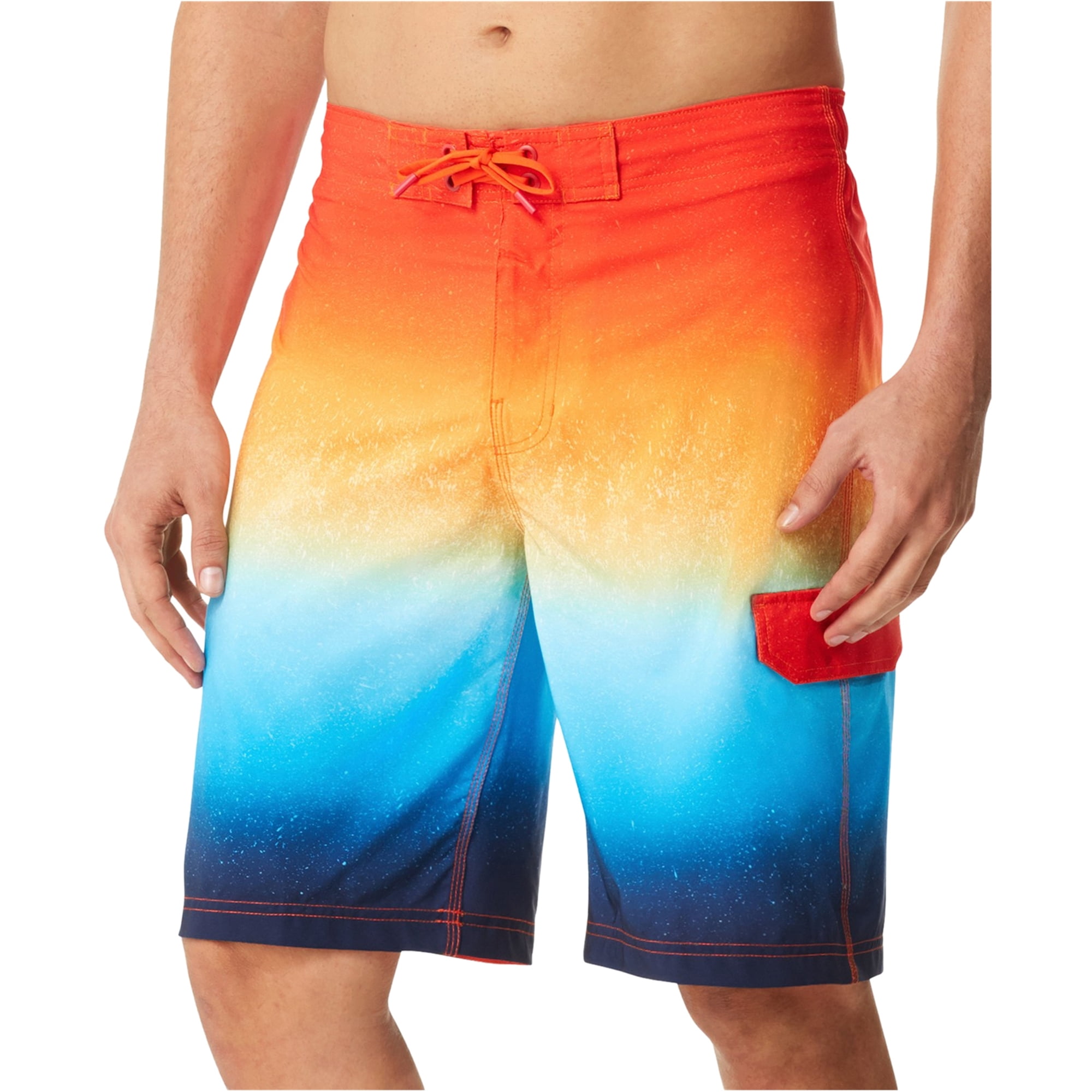 Speedo Speedo Mens Spray Blend Swim Bottom Trunks, Orange, Small